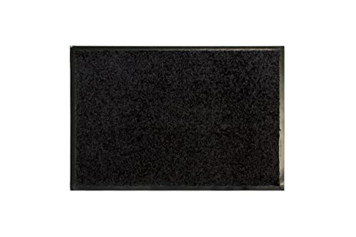 andiamo Fußmatte Waschbar Türmatte Sauberlaufmatte für Innen- und überdachte Außenbereiche mit rutschhemmender Rückseite Fußabtreter 60 x 90 cm schwarz von andiamo