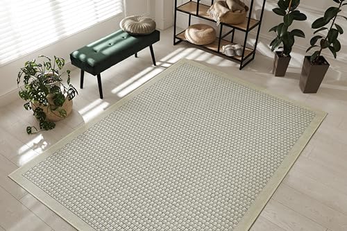 andiamo In- und Outdoor Teppich wetterfest Savannah - Teppich Wohnzimmer im schlichten Design auch einsetzbar als Küchenteppich, Balkon Teppich oder Teppich Schlafzimmer, 120 x 170 cm Hellbraun von andiamo