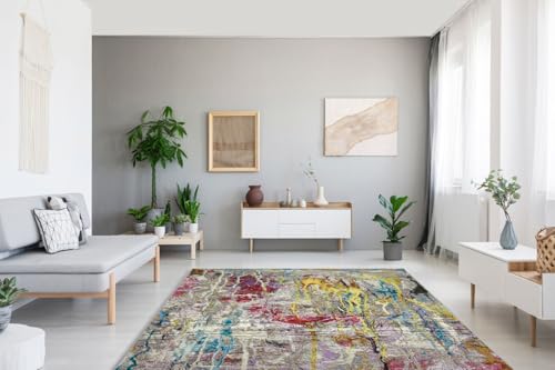 andiamo Indoor Outdoor Teppich Platana - Wetterfester Outdoorteppich für den Balkon oder Terrasse - farbenfroher Teppich für das Wohnzimmer oder die Küche - 200 cm x 285 cm Multi von andiamo