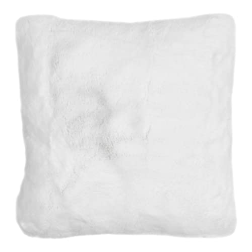 andiamo Kissen Cingoli - Kunstfell Dekokissen geeignet als flauschiges Kuschelkissen oder Deko Kissen für eine gemütliche Atmospähre in Ihrem Haus 40 x 40 cm 1 Stück Weiß von andiamo