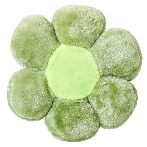 andiamo Kissen Flower Power - Deko Kissen für Zimmer Deko - Blumenkissen zur Nutzung als Sofakissen oder Kuschelkissen flauschig 30 cm Grün-Hellgrün von andiamo