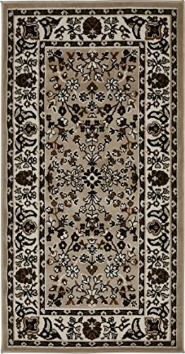 andiamo Teppich Oriental - Wohnzimmerteppich - orientalische Deko - Teppich Schlafzimmer pflegeleicht mit zeitlosem orientalischem Muster 160 x 230 cm Beige von andiamo