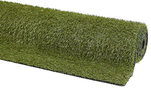 andiamo Kunstrasen Evergreen strapazierfähig robust und pflegeleicht - geeignet für Indoor und den überdachten Außenbereich mit 18mm Polhöhe 133 x 300 cm grün von andiamo