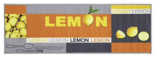 andiamo Kurzflor Läufer Lemon für Flur oder Küche aus 100% Polyamid Küchenläufer Teppich Lemon 50 x 150 cm von andiamo