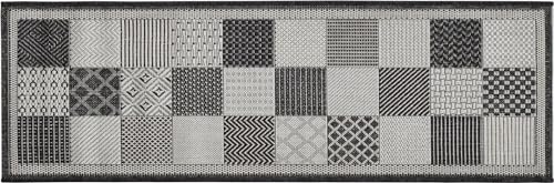 andiamo Outdoor Läufer Arizona - Teppichläufer Outdoor Teppich Flur Läufer Küchenteppich pflegeleicht 50 x 150 cm Anthrazit von andiamo