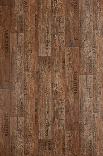 Misento PVC Bodenbelag Stabparkett Holzoptik Boden Fußboden mit Gesamtdicke von 2,8mm und Nutzschicht 0,2mm 200 x 300 cm Braun von Misento