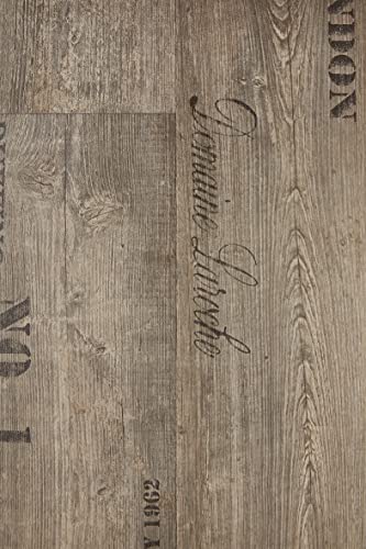 Misento PVC Bodenbelag Stabparkett Holzoptik Boden Fußboden mit Gesamtdicke von 2,8mm und Nutzschicht 0,2mm 200 x 300 cm Grau von Misento