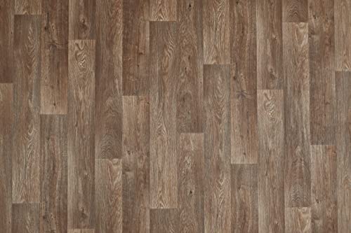 Misento PVC Bodenbelag Stabparkett braun Holzoptik Boden Fußboden mit Gesamtdicke von 2,8mm und Nutzschicht 0,2mm 200 x 400 cm von Misento