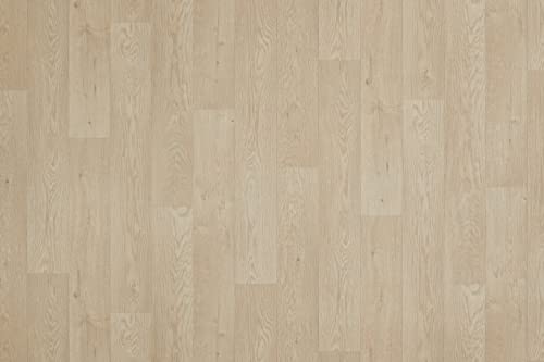 Misento PVC Bodenbelag Stabparkett weiß Holzoptik Boden Fußboden mit Gesamtdicke von 2,8mm und Nutzschicht 0,2mm 200 x 300 cm von Misento