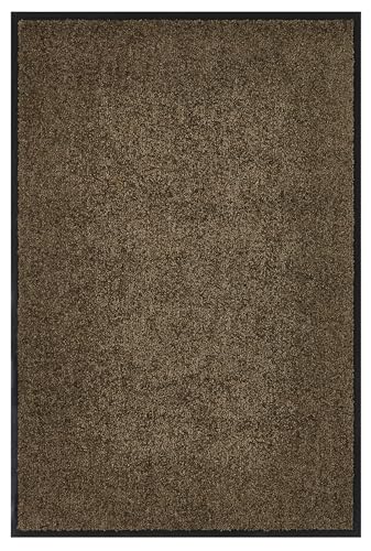 andiamo Premium-Fußmatte Wash & Clean - langlebige Schmutzfangmatte Hauseingang - als Fußmatte innen oder als Fußabtreter im überdachten Außenbereich - saugstarker Fußabstreifer 40 x 60 cm Braun von andiamo