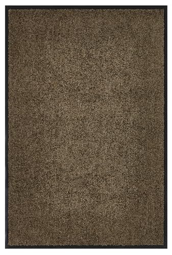 andiamo Premium-Fußmatte Wash & Clean - langlebige Schmutzfangmatte Hauseingang - als Fußmatte innen oder als Fußabtreter im überdachten Außenbereich - saugstarker Fußabstreifer 40 x 60 cm Braun von andiamo