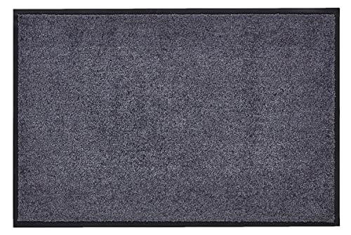 andiamo Premium-Fußmatte Wash & Clean - langlebige Schmutzfangmatte Hauseingang - als Fußmatte innen oder als Fußabtreter im überdachten Außenbereich - saugstarker Fußabstreifer 90 x 120 cm Grau von andiamo