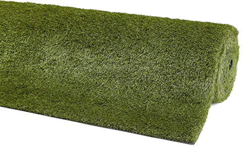 andiamo Premium Kunstrasen Naturel wetterfester Rasenteppich besonders strapzierfähig und pflegeleicht Florhöhe 38mm 100 x 200 cm grün von andiamo