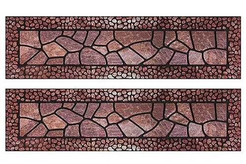 andiamo Stufenmatte La Traviata 2er Set 24 x 90 cm aus Weichkautschuk rutschhemmender Treppenschutz pflegeleicht witterungsbeständig Terra von andiamo