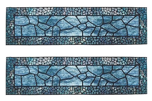 andiamo Stufenmatte La Traviata 2er Set 24 x 90 cm aus Weichkautschuk rutschhemmender Treppenschutz pflegeleicht witterungsbeständig Türkis von andiamo