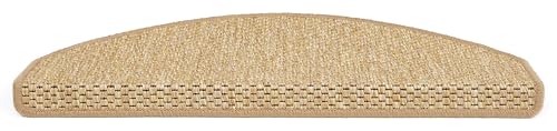andiamo Stufenmatte Skagen 15er Set Treppenstufen Matten zum Schutz ihrer Treppe - Treppenteppich Stufenmatten innen Treppenschutz 28 x 65 cm sisal von andiamo