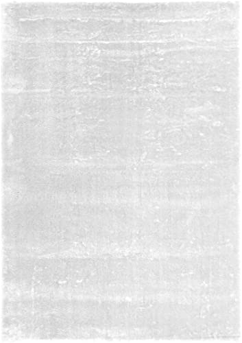 andiamo Teppich Lambskin - Kunstfell - flauschiger Teppich Schlafzimmer - geeignet als Bettvorleger Schlafzimmer oder als Fellteppich Wohnzimmer - Lammfellimitat pflegeleicht 120 x 170 cm weiß von andiamo