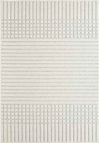 andiamo Teppich Layton für Wohnzimmer Esszimmer Schlafzimmer pflegeleicht strapazierfähig klassisches Design 160 x 230 cm Creme von andiamo