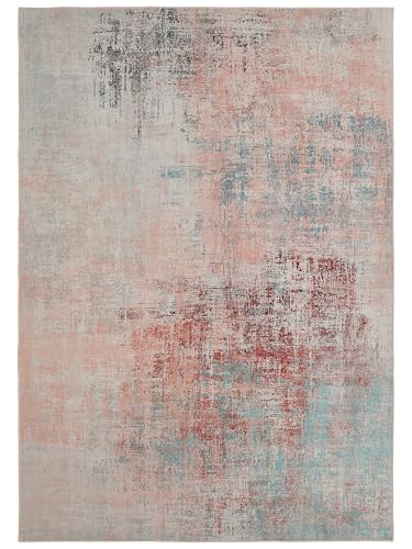 andiamo Teppich Pila | Dünner Designteppich für Wohnzimmer und Schlafzimmer | Abstrakt | Grau-Lachs 160 x 230 cm andiamo Teppich Pila | Dünner Designteppich für Wohnzimmer und Schlafzimmer | Abstrakt | Grau-Lachs 160 x 230 cm von andiamo