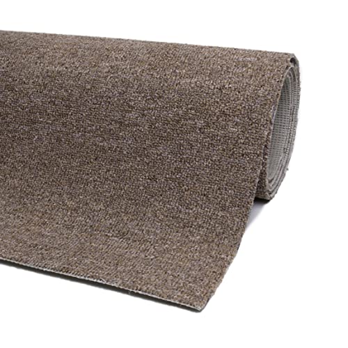 andiamo Teppichboden Henry - pflegeleicht und einfach zu verlegen - Auslegware Teppichboden - Meterware Bodenbelag in Schlingenstruktur mit Trittschalldämmung 400 x 300 cm Cognac von andiamo