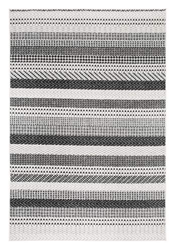 andiamo Webteppich Bolonia Muster modern Öko-Tex 100 Teppich, Polypropylen, Streifen hellgrau, 160x235 cm von andiamo