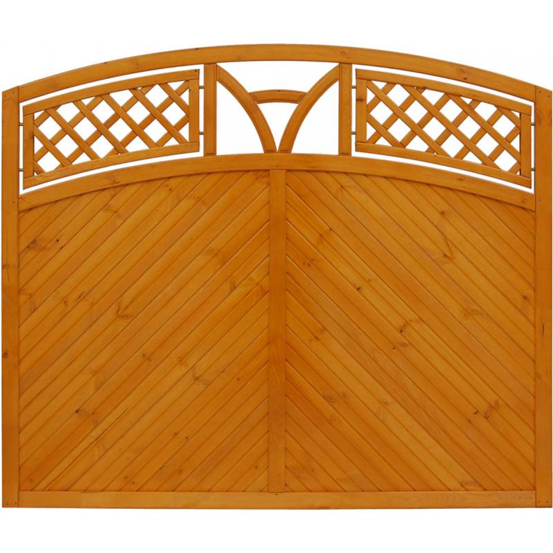 andrewex Vorgartenzaun 'Toulon' mit Bogen 180 x 135/150 cm pinie von andrewex