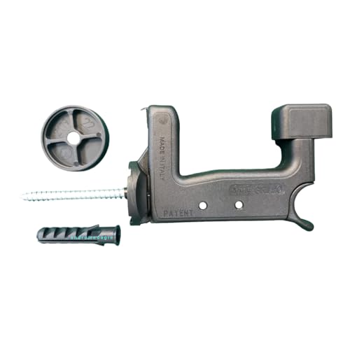 Super Top Gitter 4 Stück Schrauben 70 mm Schwarz | Automatische Verriegelung Patentiert EsinPlast | Verstellbar 44-60 mm | Für Jalousien und Dunkle Fenster | Kompatibel mit Aluminium Holz Eisen PVC von andromedagie