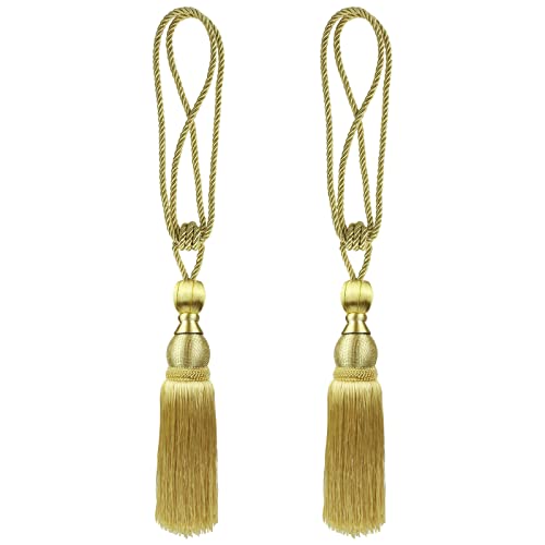 Andux 1 Paar Draperie Raffhalter Vorhang Home Fenster Behandlungen Decor CLGQ-02 (Golden) von Andux