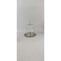 Vintage Glaskuppel Auf Zinkplatte von andysupclassemporium