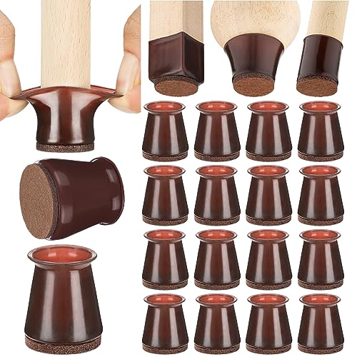 Aneaseit Stuhlbeinkappen - 29 mm - 16 Kappen Rund in Nussbaum Dunkel - Stuhlbeinschoner aus Silikon mit Filz auch für Tischbeine, Sessel oder Gartenmöbel - Small Aneaseit Stuhlbeinkappen - 29 mm - 16 Kappen Rund in Nussbaum Dunkel - Stuhlbeinschoner aus Silikon mit Filz auch für Tischbeine, Sessel oder Gartenmöbel - Small von aneaseit