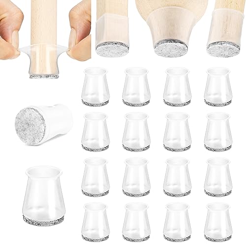 Aneaseit 16er Pack Stuhlbeinkappen - 29mm - Set Filzgleiter Stühle - 16 Stuhlbeinschoner Stuhlgleiter aus Filz und Silikon - Schutzkappen Stuhlbeine - Stuhlbeinkappen rund von aneaseit