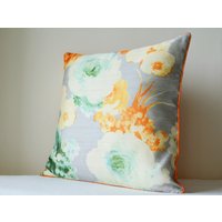 Schöne Frühling Sommer Grau Floral Kissenbezug, Rose Print Dekorative Kissen, Kissenbezug von anekdesigns