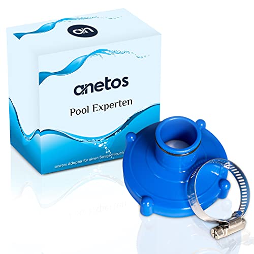 anetos® - Poolsauger Adapter für Intex (80mm auf 32mm) für Saugschlauch mit Edelstahl Schlauchschelle - Bodensauger, für Bestway von anetos