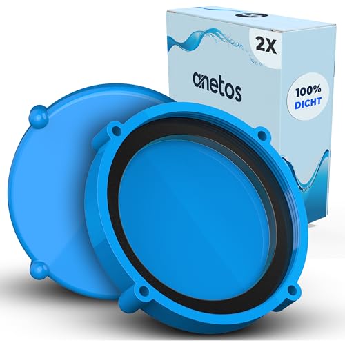 anetos® - Winterverschluss Set für Intex und Bestway Pools – 100% DICHT – Winterstopfen für beide Anschlüsse (2 Stück) mit passenden Dichtungen von anetos