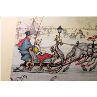 Anton Pieck Pferdekutschendruck Wunderliche Winterszene von angelinesattic