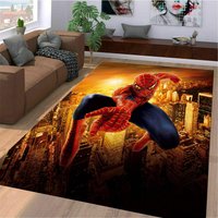 Spiderman Teppich, Gemusterte Teppiche, Jungenzimmer Kinderzimmer Geschenk Für Ihn, Rutschfester Beliebter Geburtstagsteppich von angelrug