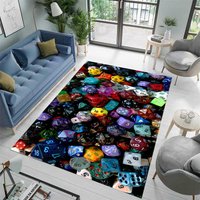 Würfelteppich, Spielteppich, 3D Kunstteppich, Motivteppich, Wohnzimmer, Moderner Teppich, Coole Teppiche von angelrug