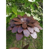 Edelrost Blume Klara Rostblume Metallblume Gartendeko Rost von angelsgardendekoshop