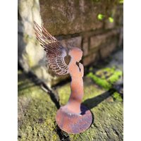 Edelrost Engel Santine Rustikal 30 cm Gartenko Metall Rostdeko Gartendeko von angelsgardendekoshop