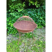 Edelrost Feuerschale Kuppel Gartenko Metall Rostdeko Gartendeko von angelsgardendekoshop