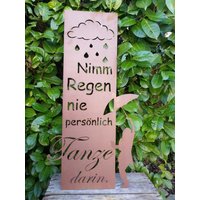 Edelrost Gedichttafel Regen Gartendeko Rost Metall Deko Rostdeko von angelsgardendekoshop