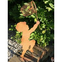 Edelrost Junge Tim Mit Kescher Gartendeko Rost Rostdeko Gartendekoration Edelrost Junge Tim Mit Kescher Gartendeko Rost Rostdeko Gartendekoration von angelsgardendekoshop