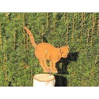 Edelrost Katze Zum Schrauben Gartendeko Tierfigur Rosttier von angelsgardendekoshop