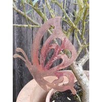 Edelrost Schmetterling Elke, 1 Flügel Edelrost Schmetterling Elke, 1 Flügel von angelsgardendekoshop