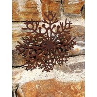 Edelrost Schneeflocke Milena Gartendeko Rost Winter Weihnachten Christmas von angelsgardendekoshop
