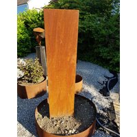 Edelrost Sichtschutz Paravent Ohne Muster 170x30 cm Gartenstele Metall Sichtschutzwand Gartenschild von angelsgardendekoshop