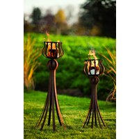 Edelrost Ständer Abstrakt Mit Flammenkorb, Klein Gartendeko Rost Gartendekoration Rostdeko Metall Edelrost Ständer Abstrakt Mit Flammenkorb, Klein Gartendeko Rost Gartendekoration Rostdeko Metall von angelsgardendekoshop