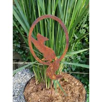 Edelrost Topfstecker Eichhörnchen Laufend Gartenko Metall Rostdeko Gartendeko Edelrost Topfstecker Eichhörnchen Laufend Gartenko Metall Rostdeko Gartendeko von angelsgardendekoshop