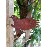 Edelrost Vogel Xaver Offene Flügel Zum Schrauben Gartendeko Metall Rost Rostdeko von angelsgardendekoshop