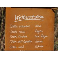 Edelrost Wetterstation Zum Hängen Gartendeko Rost Gartendekoration Rostdeko Metall von angelsgardendekoshop
